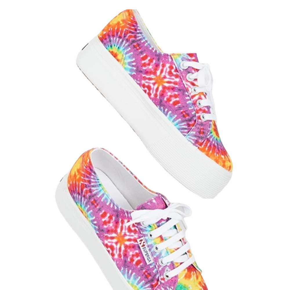 Superga Tie Dye Platform Sneakers